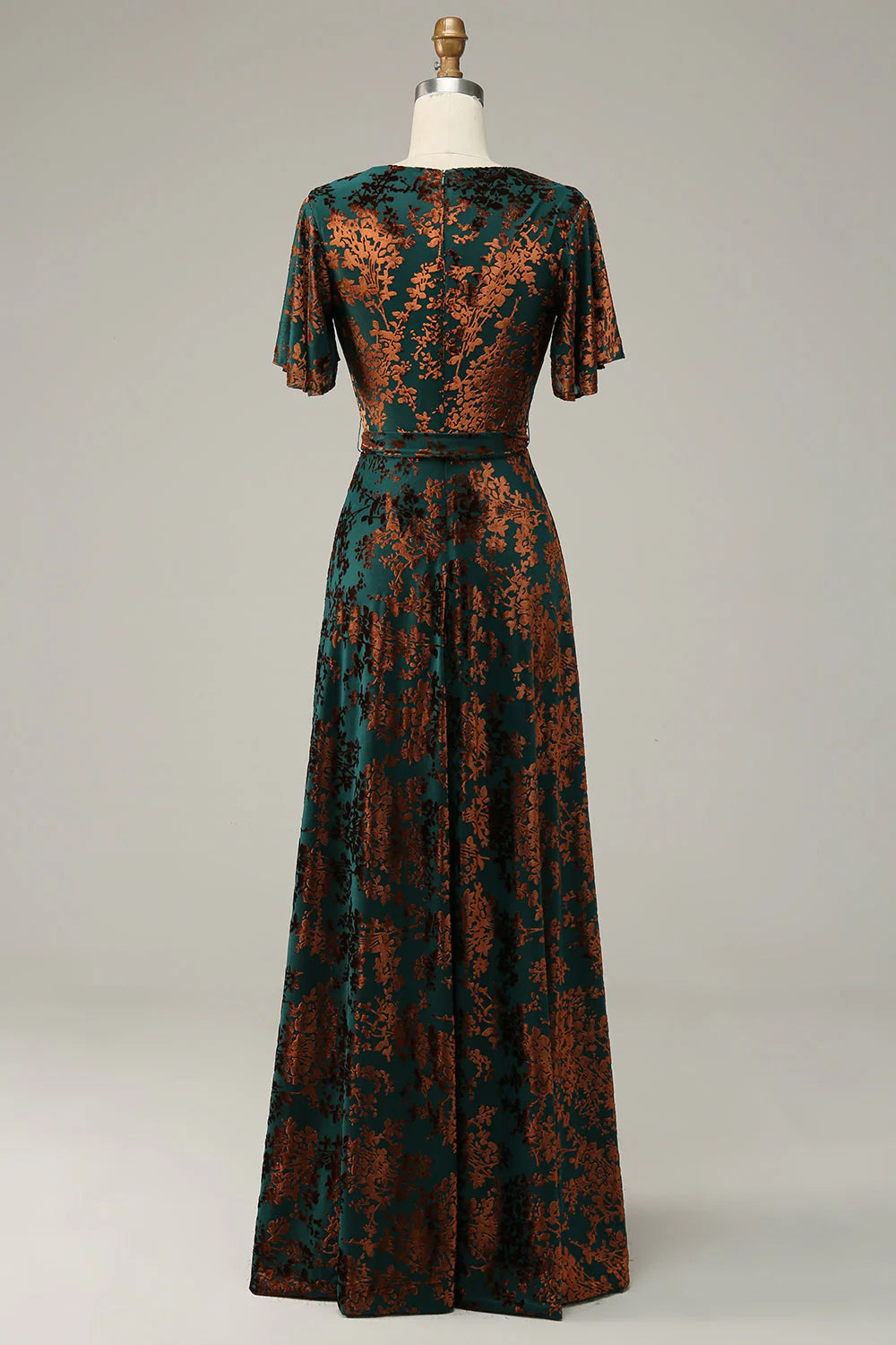 Elegant Dark Green Mother of Ankle-Length Bride Dress